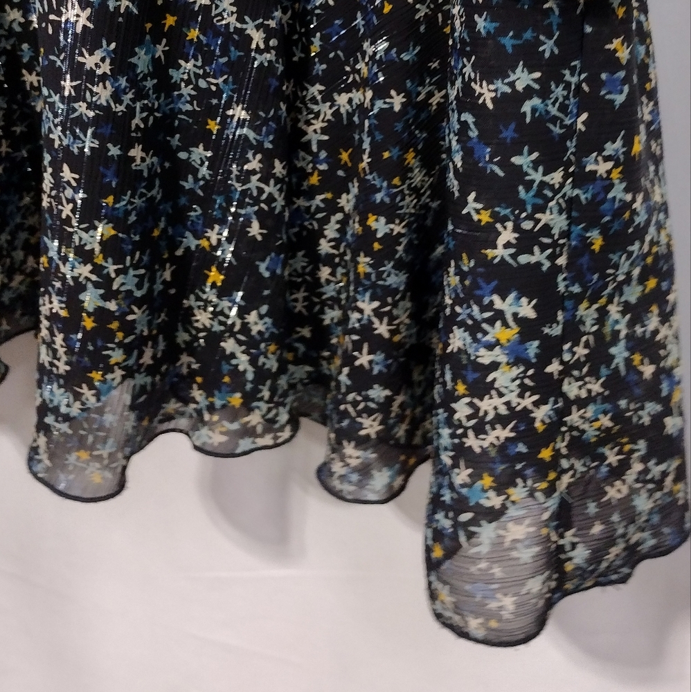 Donna Morgan Floral Countess Dress Women's 4 Black Artsy Retro Party Vacation - Picture 6 of 10